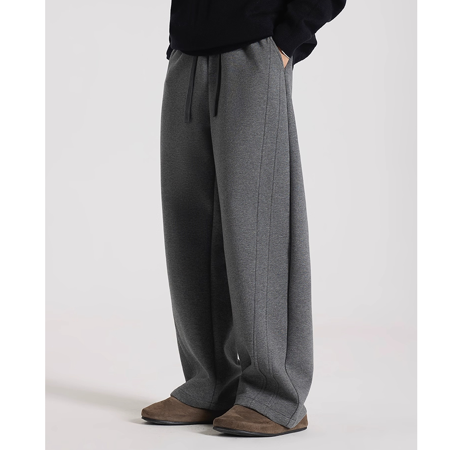 2026新款轻奢秋冬慕斯空气棉廓形百搭秋冬休闲直筒裤舒适运动卫裤