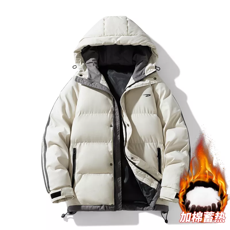【现货现发】德尔惠冬季保暖防寒连帽棉服经典百搭情侣款棉衣