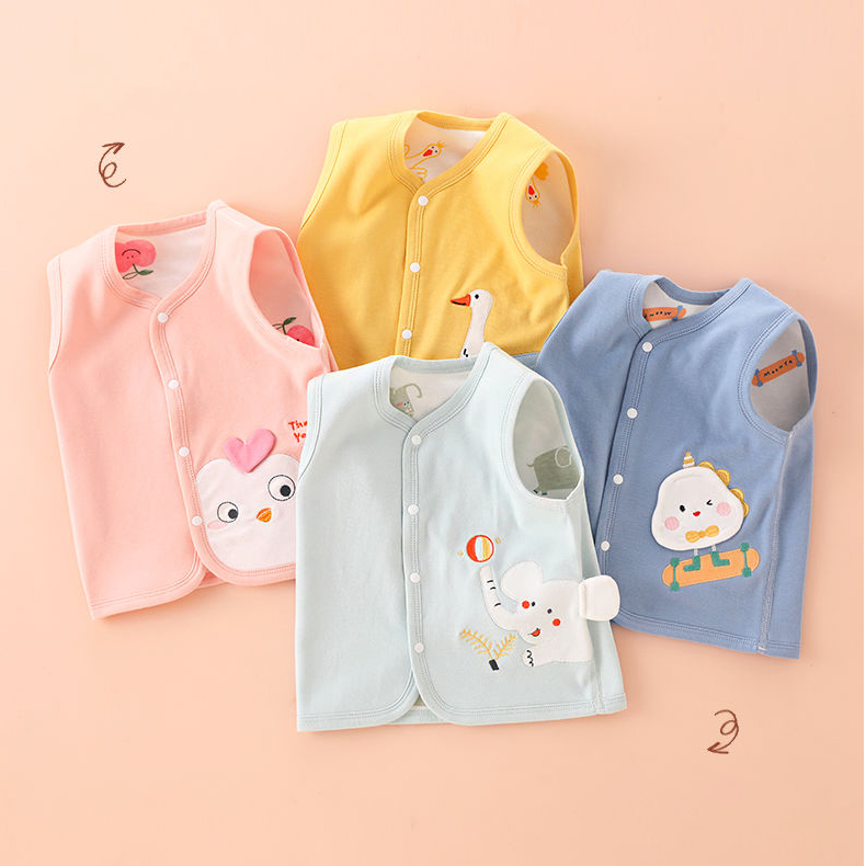宝宝棉马甲双面穿外穿纯棉春秋婴儿坎肩新生儿背心儿童男女童马夹