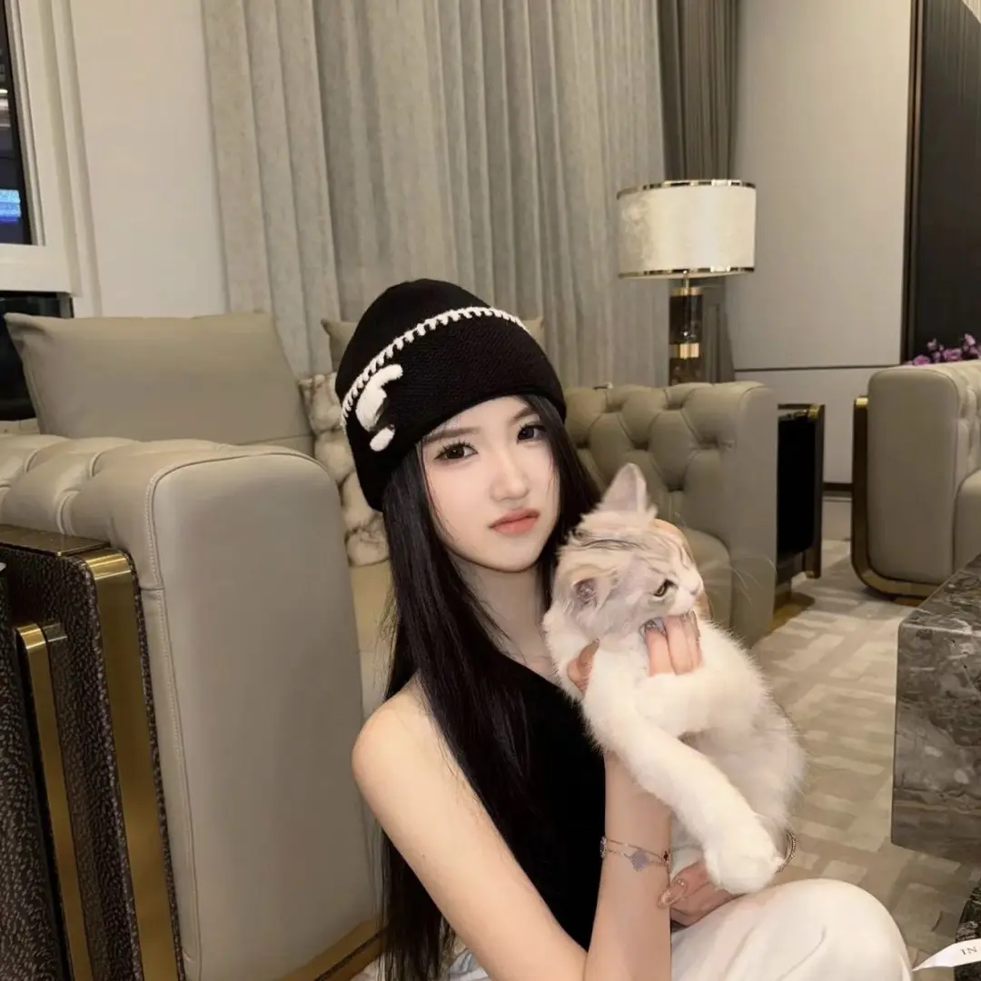 重磅欧美ins帽子香风双C针织秋冬字母百搭毛线帽保暖冷帽时尚2025