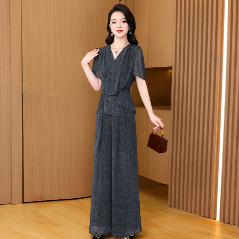 拉夏贝尔轻奢小众高级感女装职业套装2025夏季时尚洋气高腰两件套