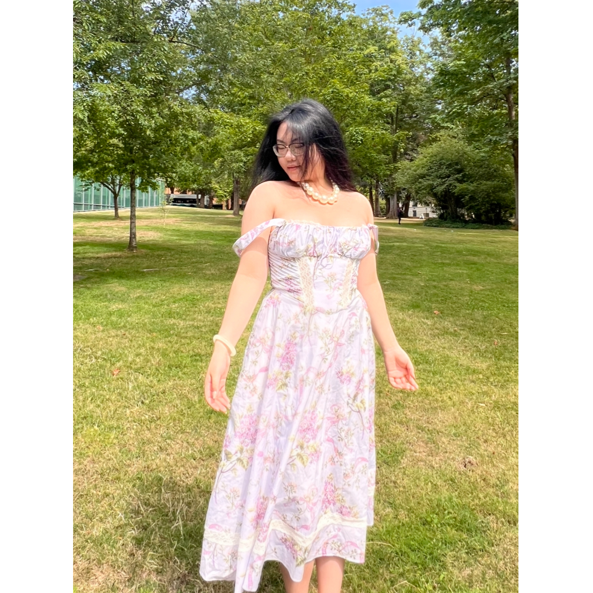 仲夏花园！浅紫色永远的神！上身秒掐腰美版全尺码女装