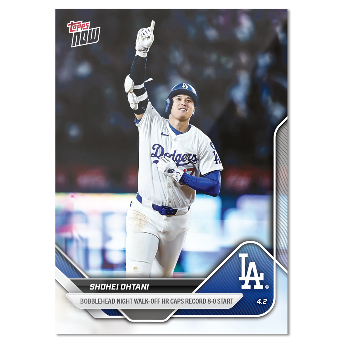 大谷翔平 2025 Topps Now #35 摇头娃娃日 再见本垒打 纪念卡