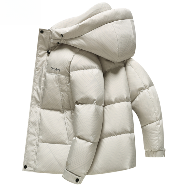 贾鲁萨加高端时尚秋冬休闲羽绒服男士潮牌面包服加厚保暖防寒外套