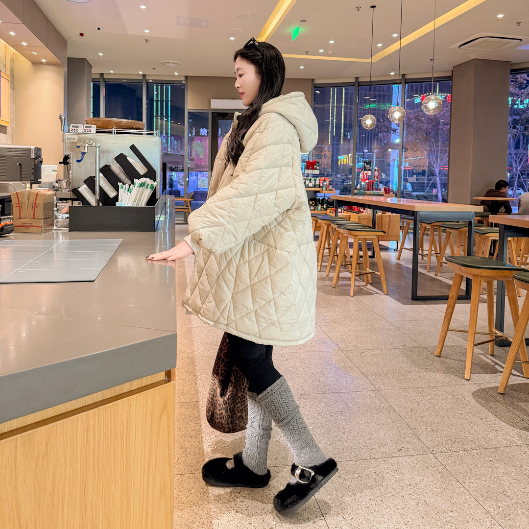 冬季新款孕妇装棉服外套宽松大码遮肚不显怀帽衫外套潮妈韩版孕妇