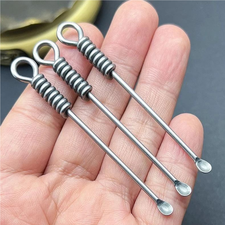 采耳圆头掏耳勺子成人挖耳勺耳扒老式耳勺挖耳工具便携钥匙扣家用