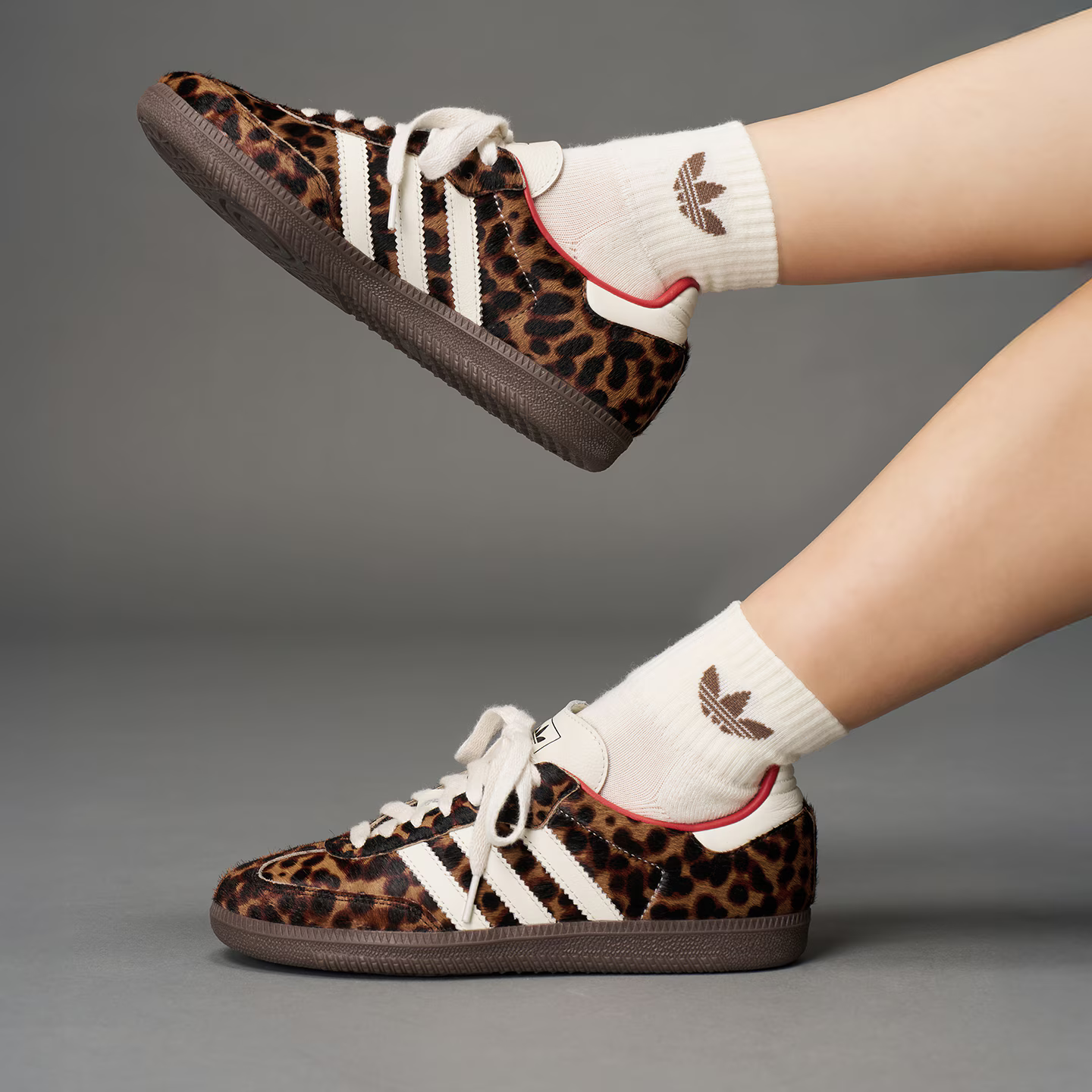 adidas阿迪达斯三叶草 [T头鞋] SAMBA OG豹纹运动鞋德训鞋 JI2734