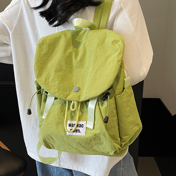 夏日清新双肩包女式2025新款大容量学生上课书包简约休闲旅行背包
