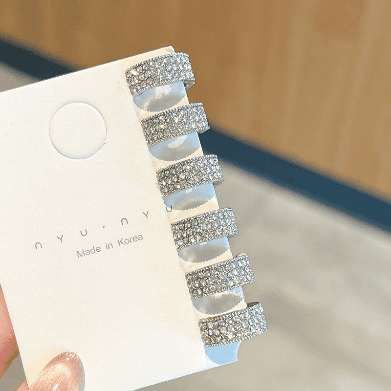 同款水钻发扣女高级感侧边碎发发夹头饰碎发小属圆圈刘海发夹头饰