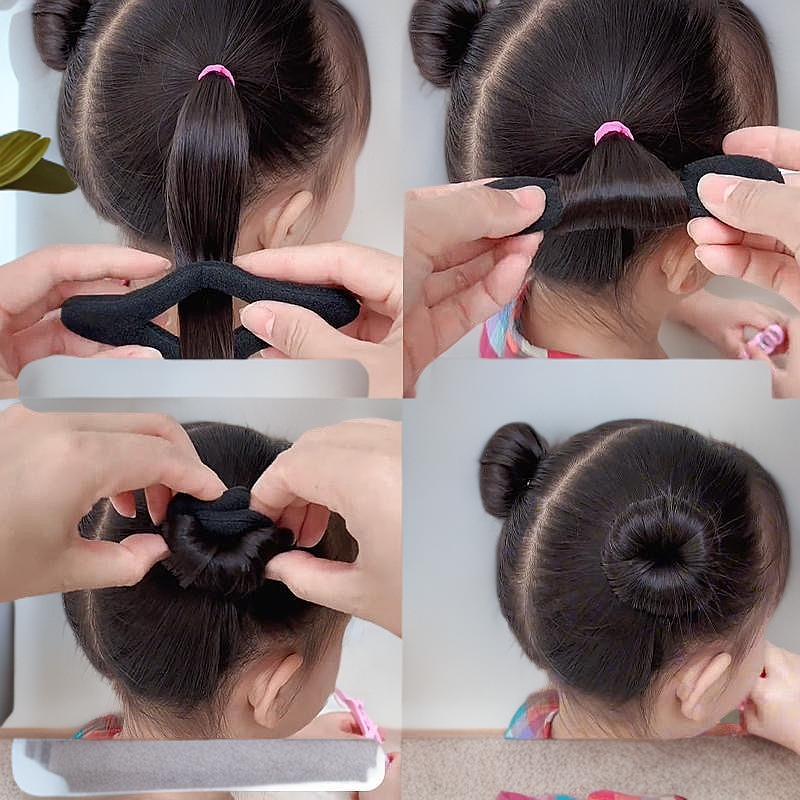 花苞头丸子头盘发器盘发神器懒人发夹儿童发饰头饰夏新款发插