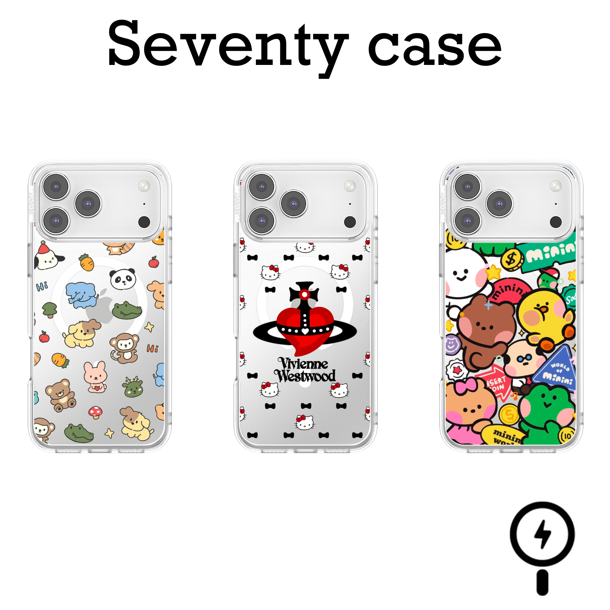 （包相机键）透明边框动物涂鸦手机壳适用苹果iphone16/17promax