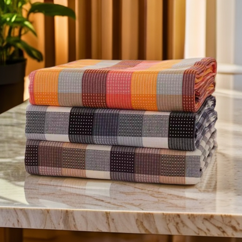 非遗粗布A类母婴款高端色织精梳棉老粗布纯棉三件套