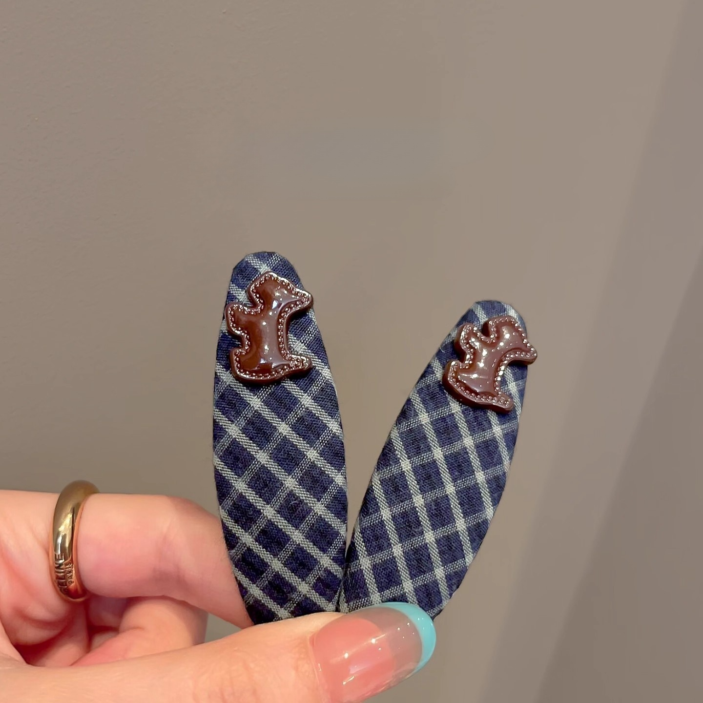 网红轻奢头饰复古韩国ins风格纹狗狗掰掰夹甜美夹女夹碎发夹子