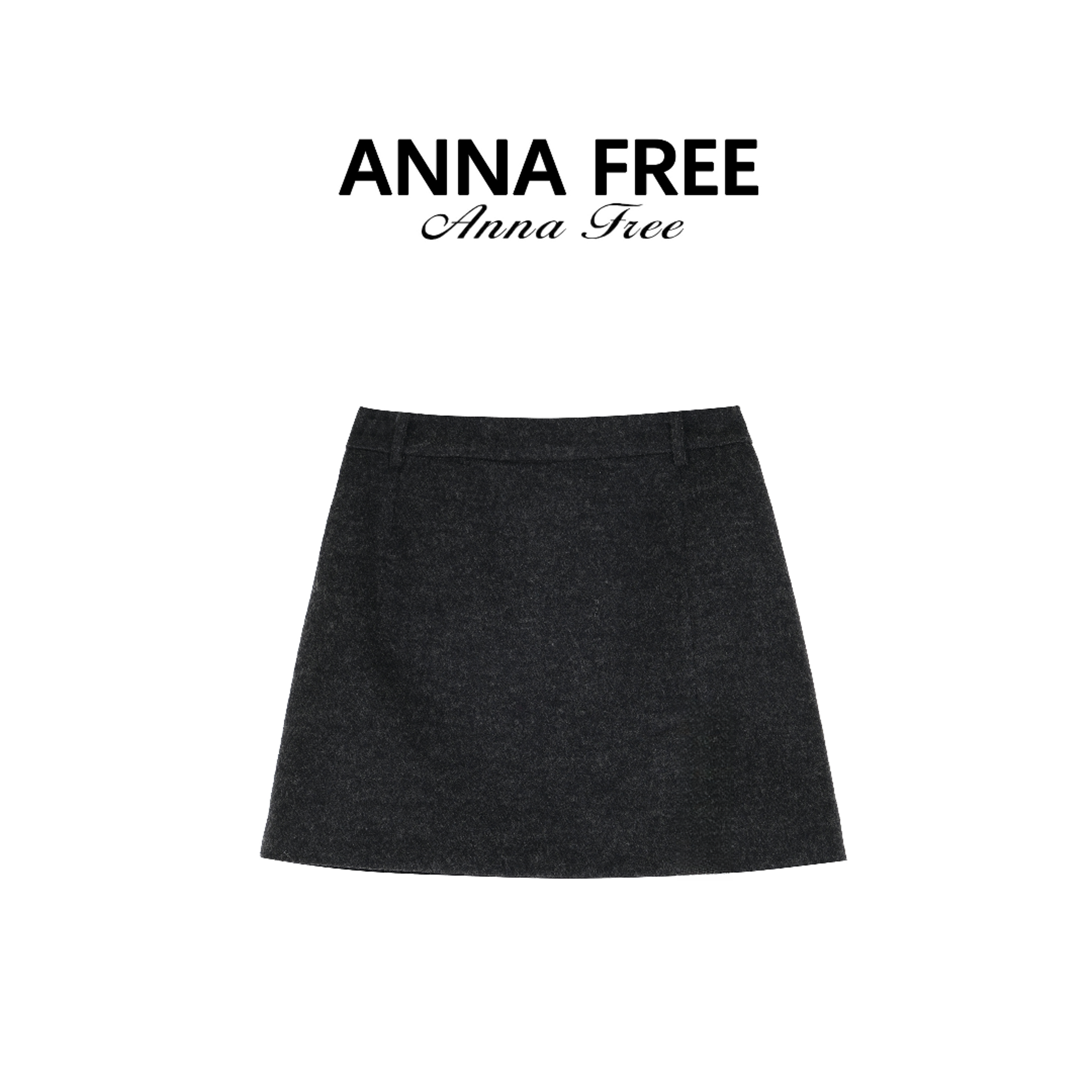 ANNA FREE 短裙秋冬新款毛昵休闲显瘦时尚半身裙ZC825932