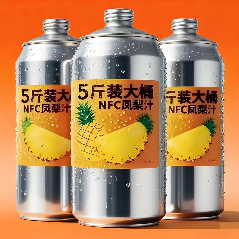 【到手两大桶】100%NFC凤梨汁最新日期1.25L瓶饮品酸甜解渴果汁饮料