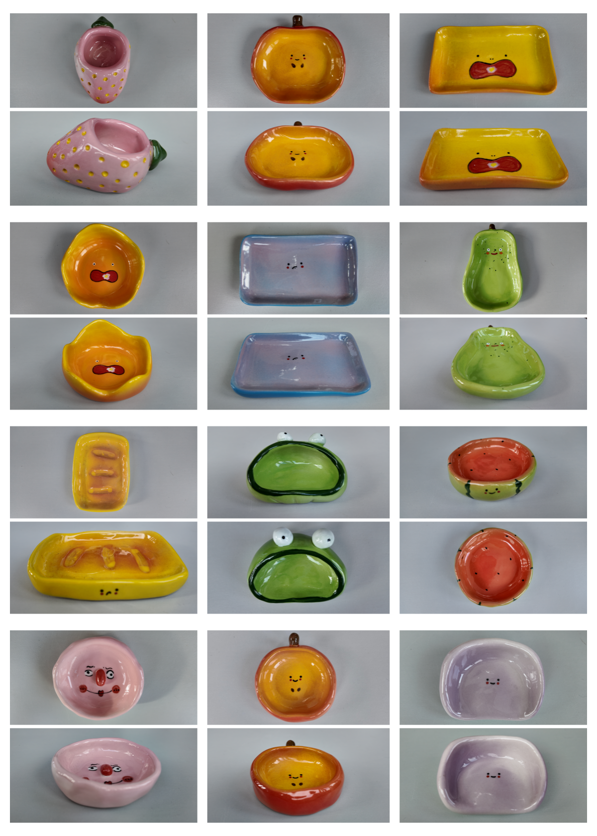 爬宠果泥盘睫角盖勾亚魔物巨人守宫果泥喂食盘，釉下彩安全无毒