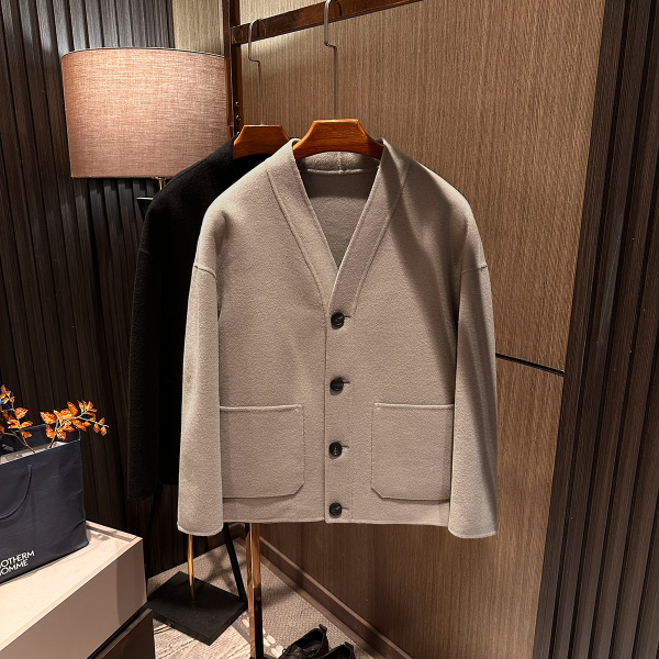 【中国风配置 100%绵羊毛 】2025冬装新款男士高品质双面呢大衣外套