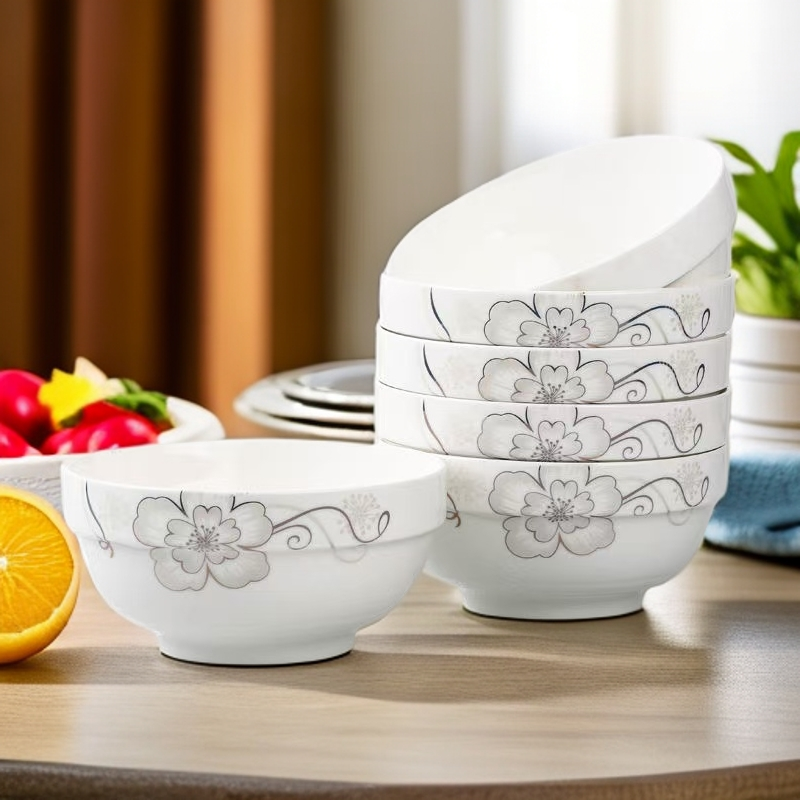 陶瓷饭碗米饭碗大号饭碗泡面面碗家用小菜碗汤碗稀饭碗微波炉餐具