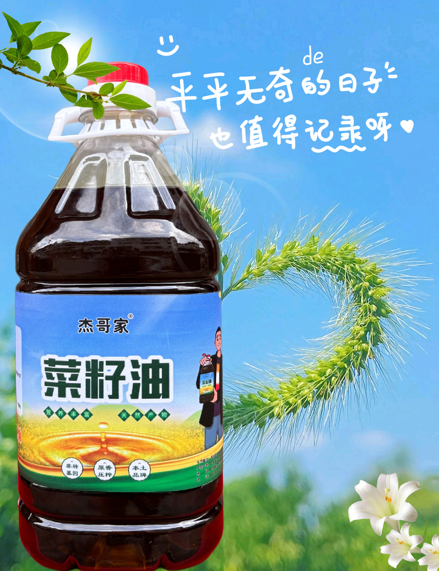 苍溪杰哥家菜籽油农家小榨