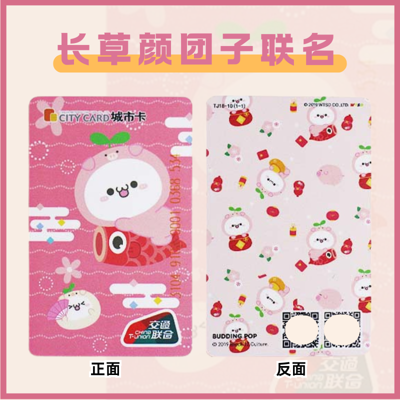 【长草颜团子】猪年鲤鱼/炮竹/元宝天津标准卡全国交通联合版地铁卡