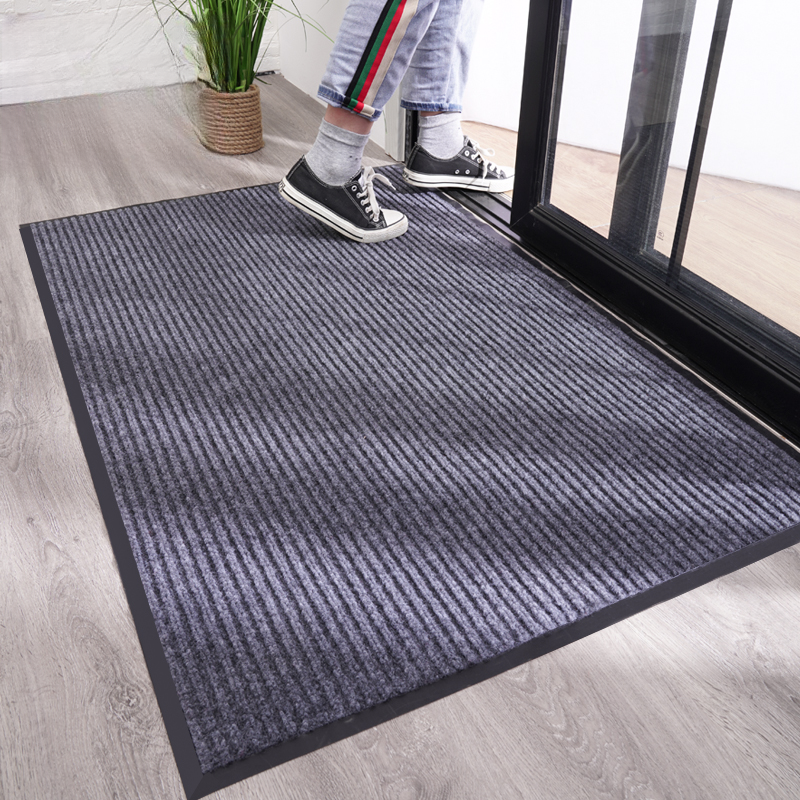 进门地垫门垫入户吸水防滑地毯商用地垫家用吸水耐脏双条纹裁剪