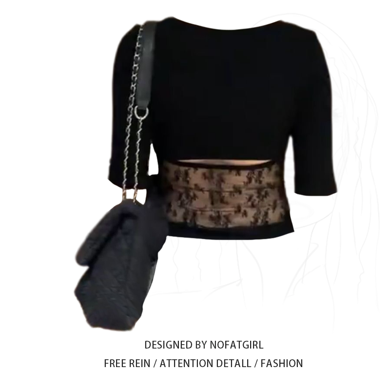 大码胖MM美式复古正肩条纹V领短袖T恤女夏季新款修身显瘦别致上衣