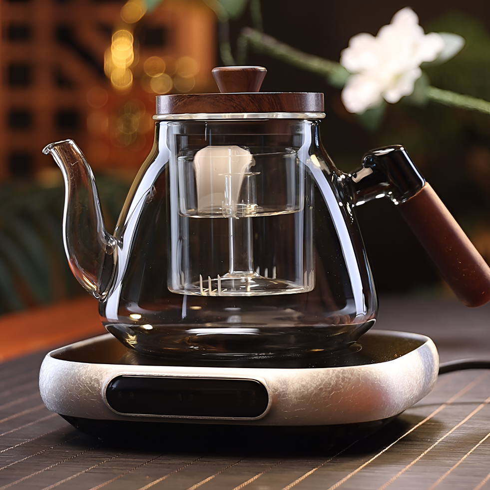 高硼硅耐热玻璃煮茶壶家用办公茶壶茶具大容量茶水分离电陶炉煮茶