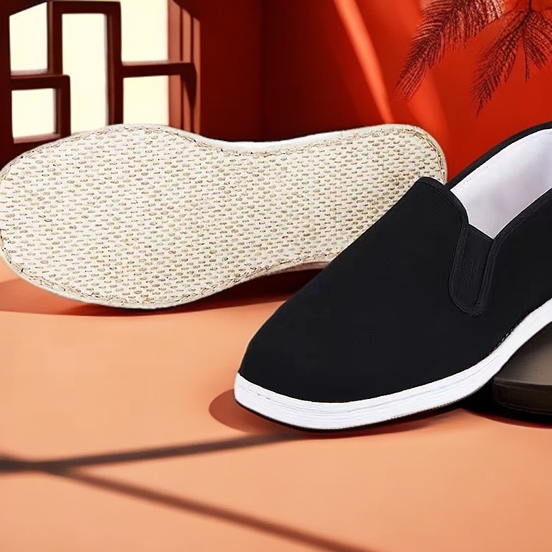 男士透气时尚软底休闲一字千层底布鞋手工开车舒适养脚老北京男款