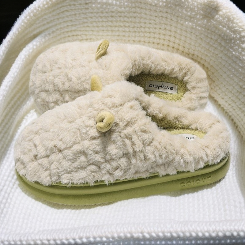 拖鞋女耐磨棉拖卡通可爱女家居棉拖鞋25室内新款防滑温暖冬季