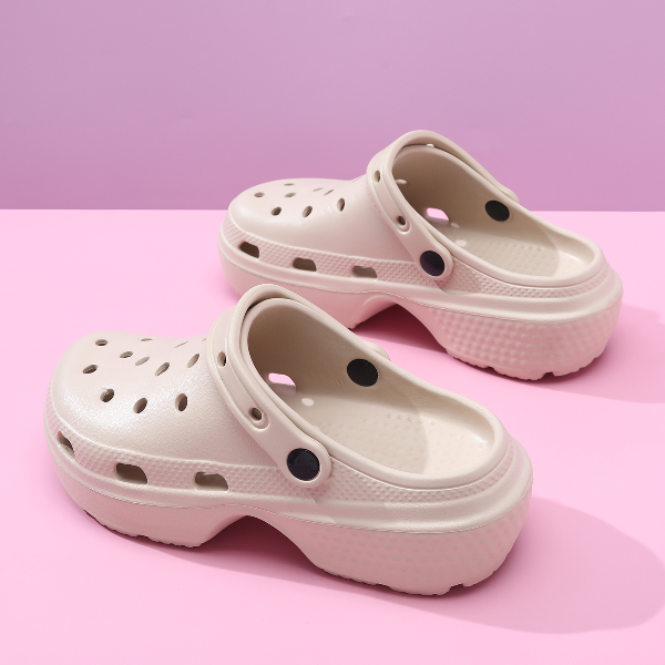 洞洞鞋女厚底增高踩屎感2025新款防滑沙滩鞋女款拖鞋两穿夏季凉拖