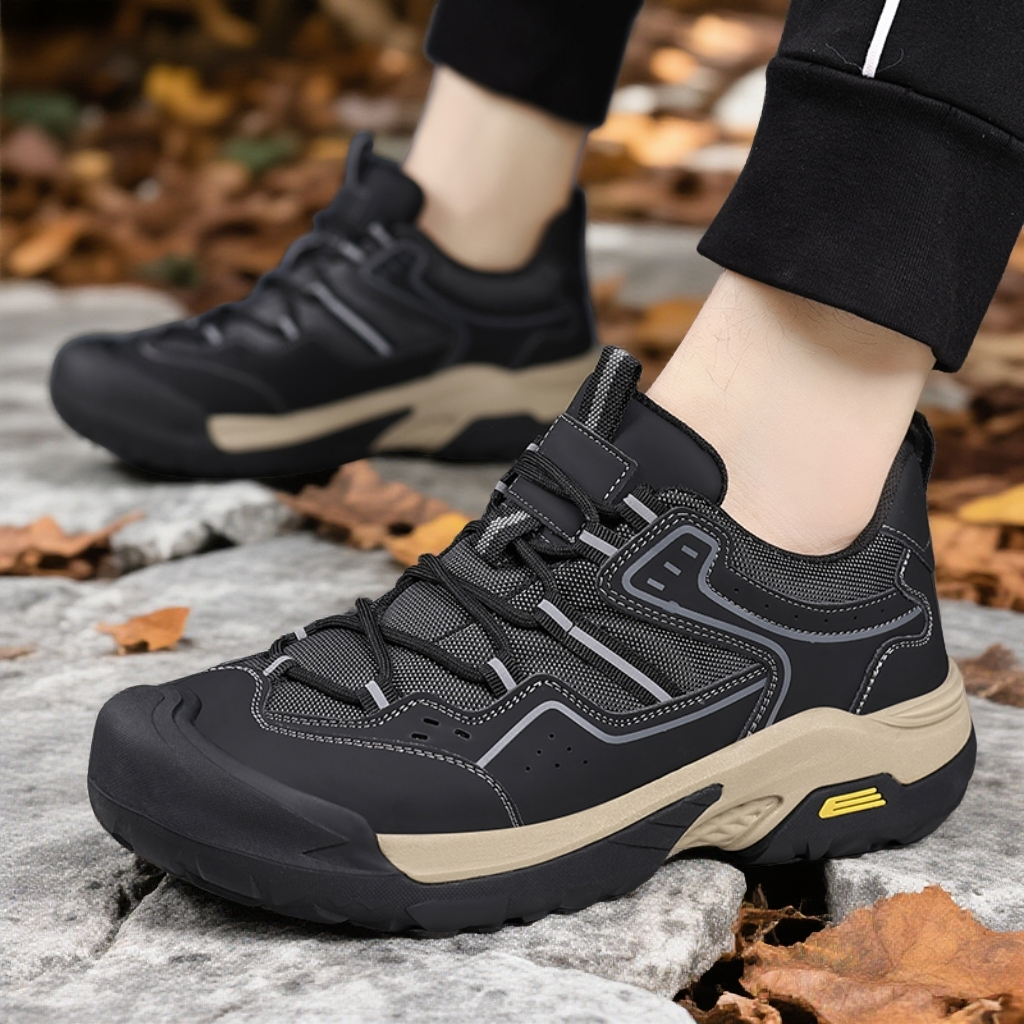 VANCAMEL/西域骆驼冬季皮面软底徒步登山鞋户外厚底休闲运动潮鞋