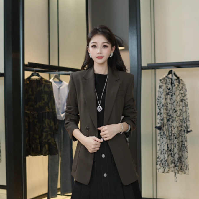 GIRDEAR/哥弟早秋新款时尚气质收腰显瘦职业通勤西装通勤中性收腰