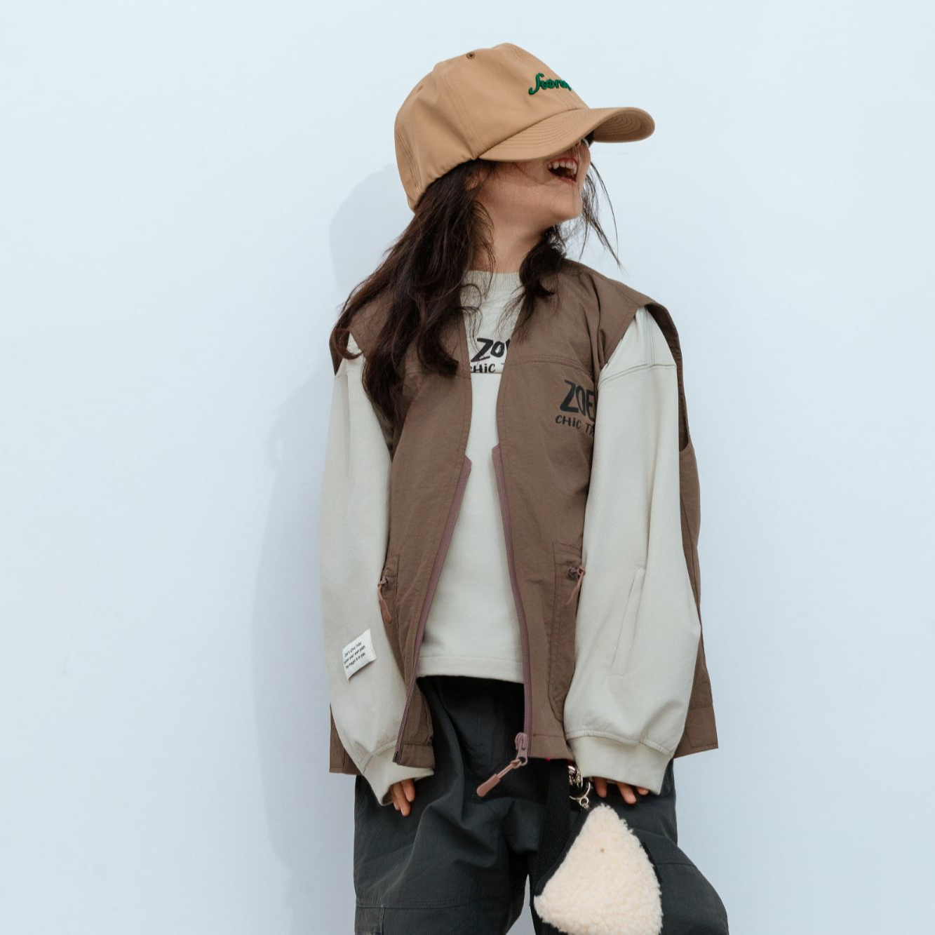 儿童滑雪马甲 桃子Zoe's25新款男女童滑雪服时尚单板双板防水户外