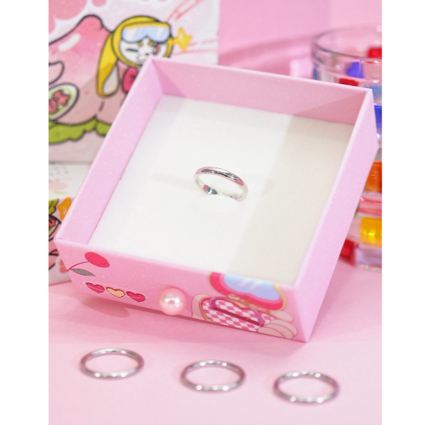 XUPING/旭平首饰 合金戒指 夏上新简约素圈情侣闺蜜戒指学生送礼