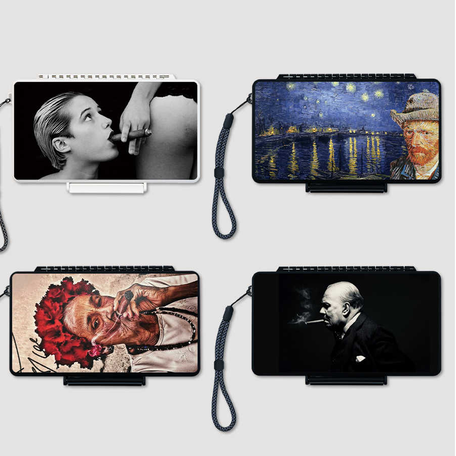 Ashaura灰韵雪茄盒保湿便携盒超薄5支装耐摔密封旅行可定制高希霸