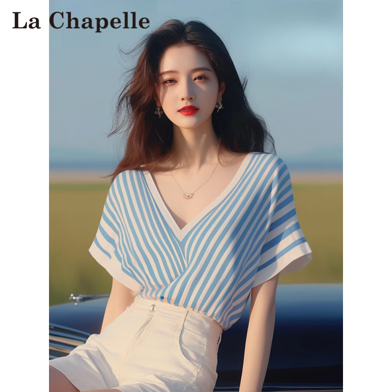 拉夏贝尔短袖衬衫女款爆款2025网红洋气女炸街纯欲慵懒风衣服女装