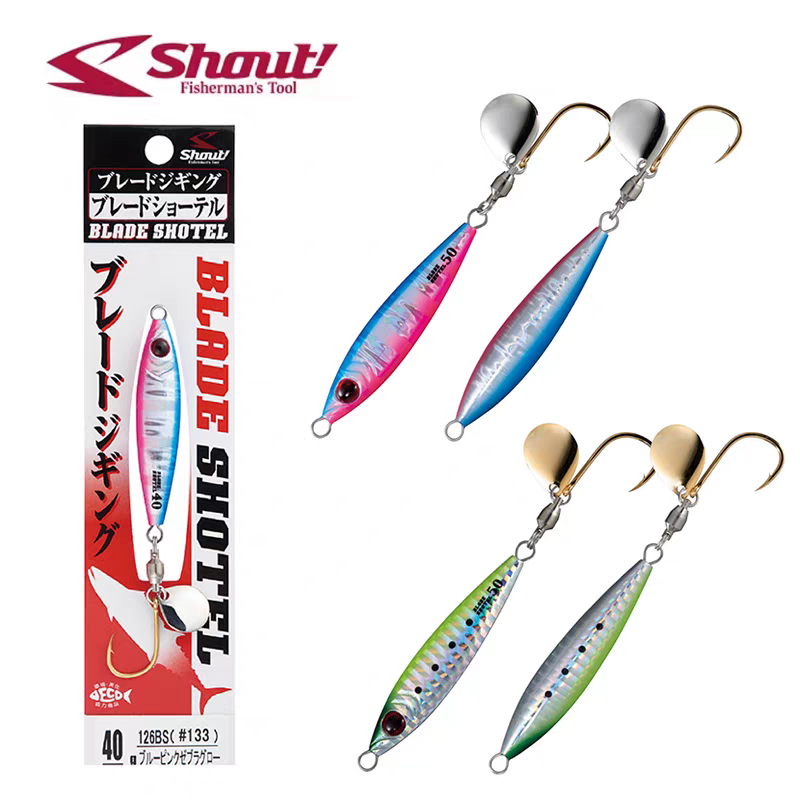 日本Shout铁板小胖子铁板速特铁板船钓路亚鲅鱼马鲛亮片铁板钩饵