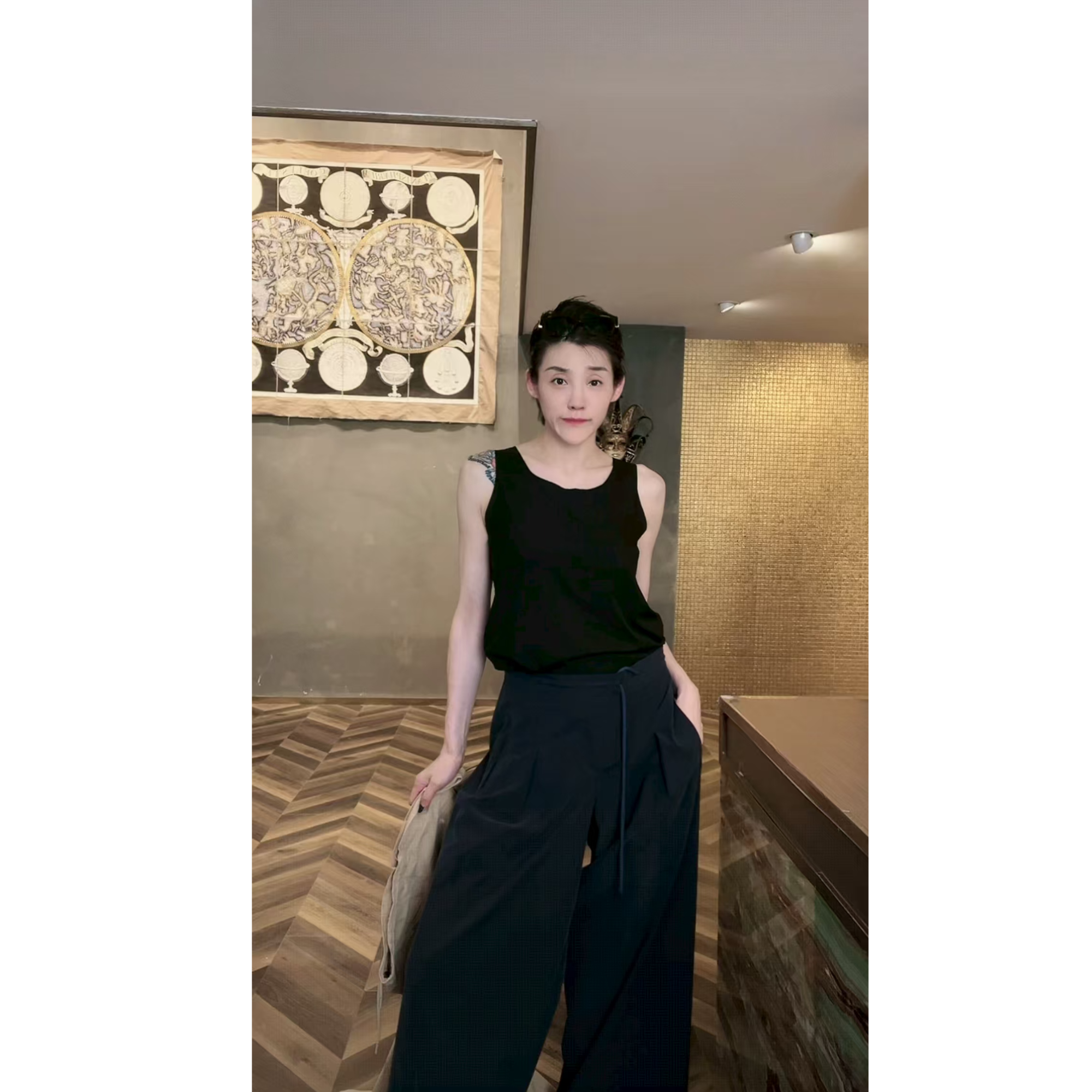 双色 铜氨 出口订单 直筒 长裤 K0476