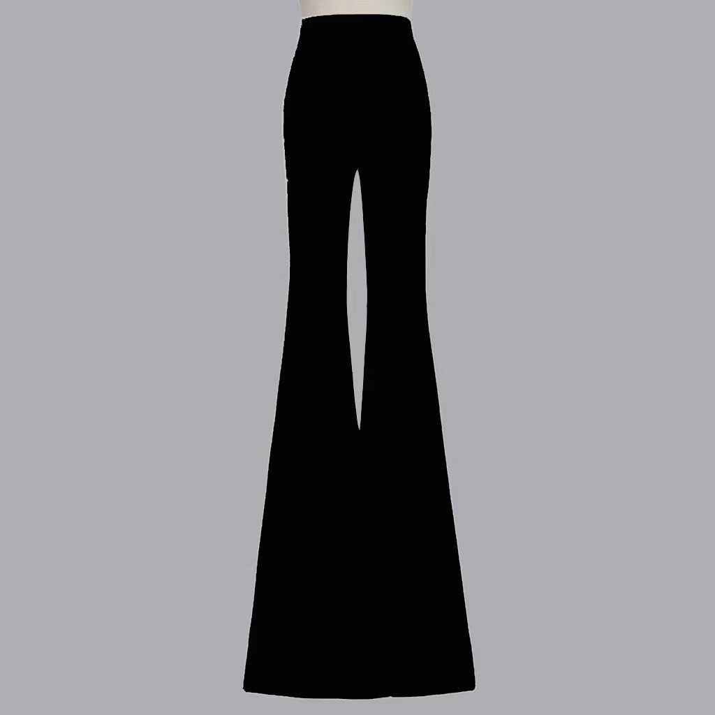 老师推荐定制款形体裤 时尚百搭优雅高腰喇叭裤YZ9001+9002