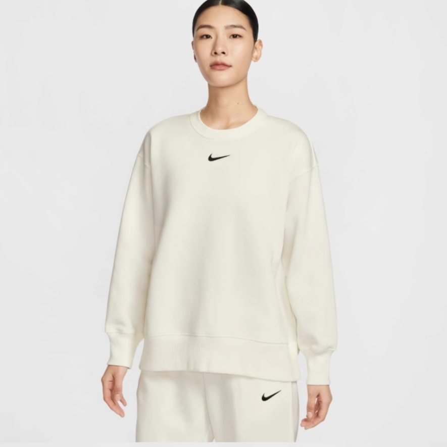 【滔搏联动】NIKE耐克NSW PHNX奶油白圆领卫衣FZ4271-133
