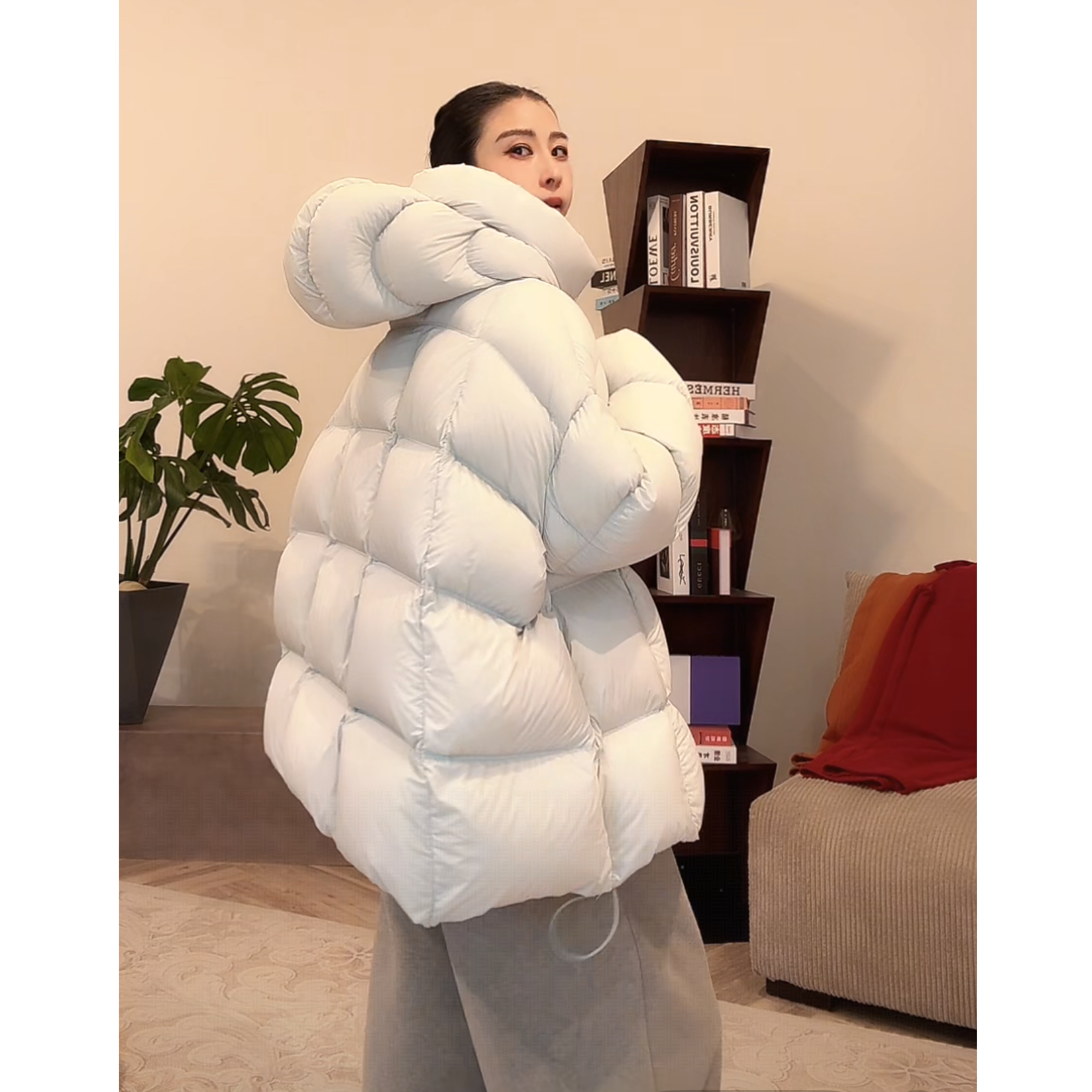 ZUOXIAOQI雪人超厚羽绒服22（衣长72-73/胸围146-150）