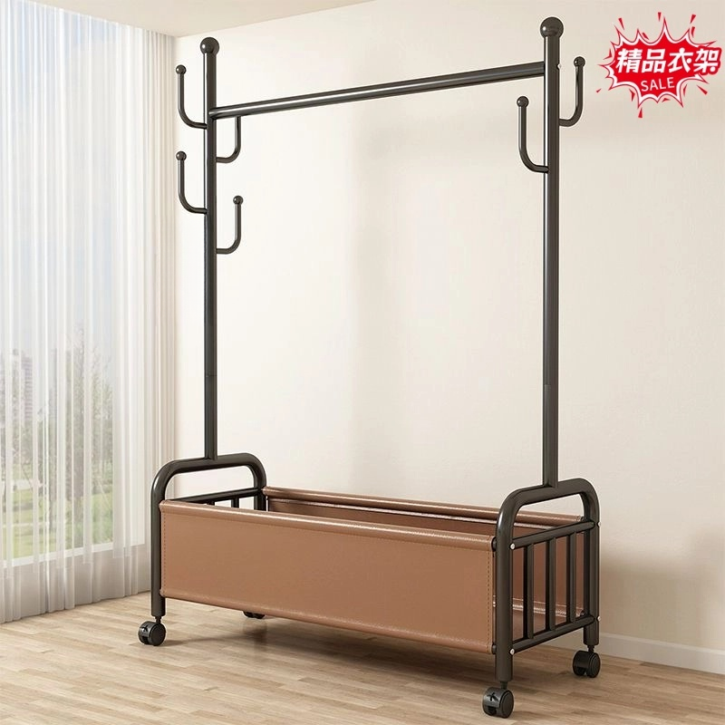 晾衣架落地卧室挂晾衣架移动衣帽架网红轻奢多功能衣帽架简易衣架