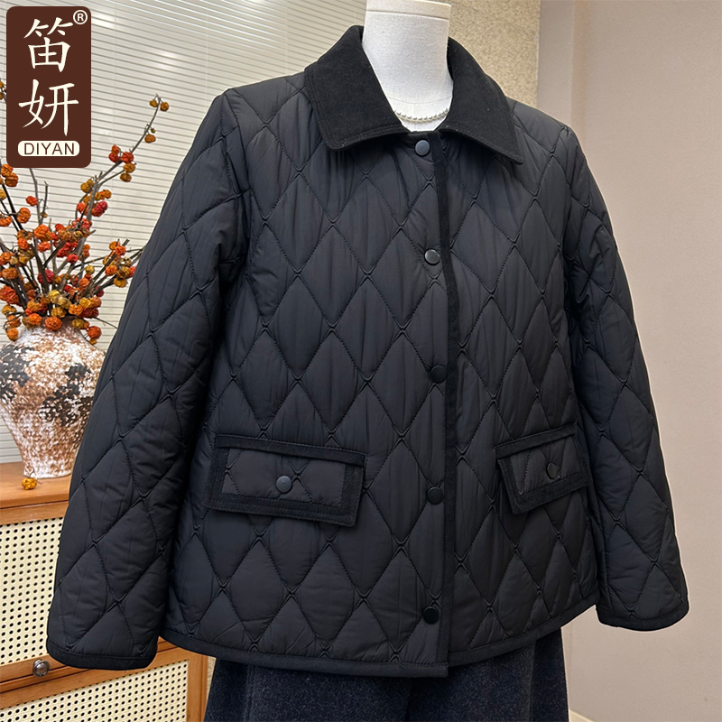 时尚妈妈装保暖翻领棉服外套女冬季新款好看漂亮小棉袄中老年上衣