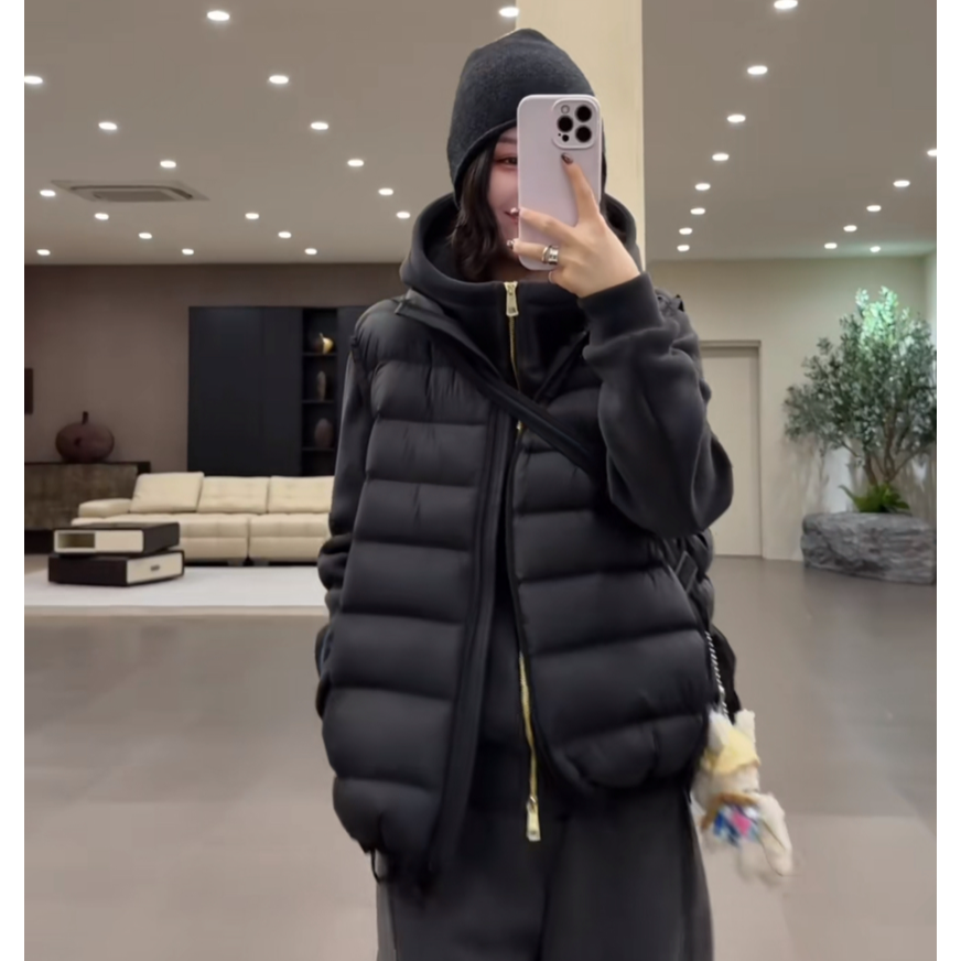 正版设计感超好看立领白鸭绒时尚马甲女2025秋冬休闲保暖背心外套