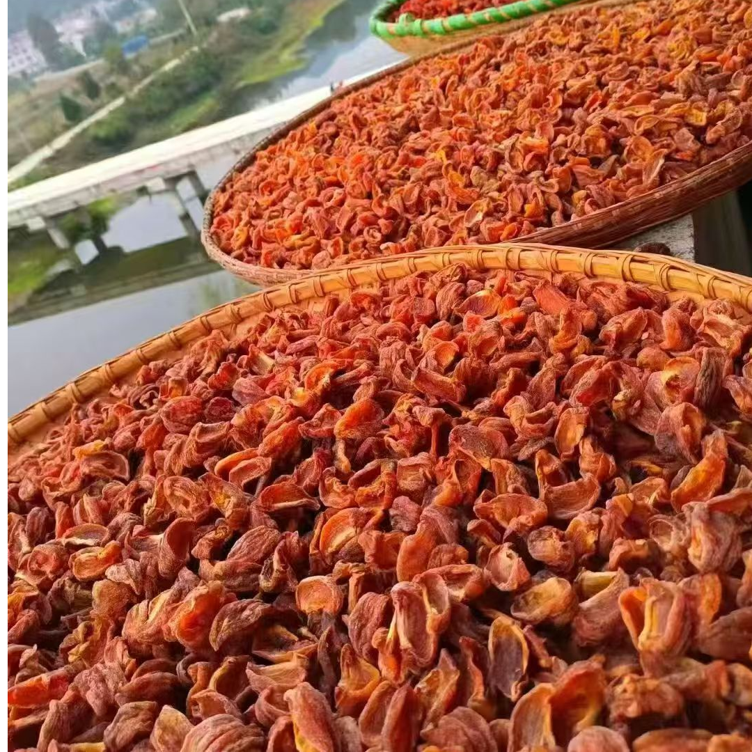 农家自晒柿子干柿子片柿子饼湖北罗田特产休闲零食