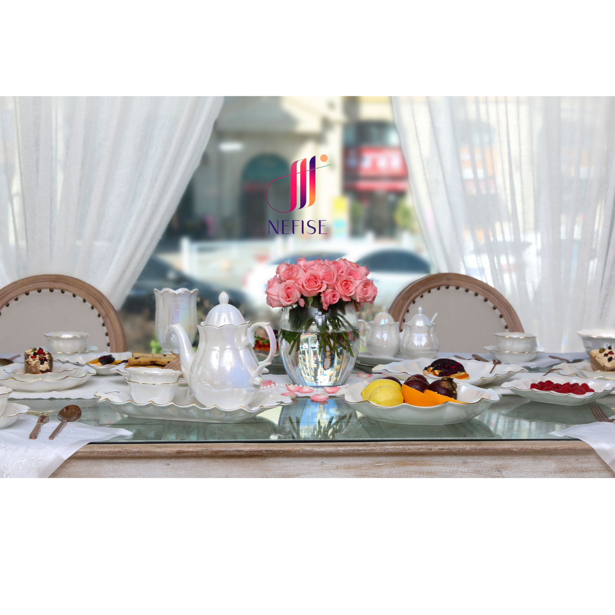 娜孜菲荷花婚礼系列 陶瓷餐具