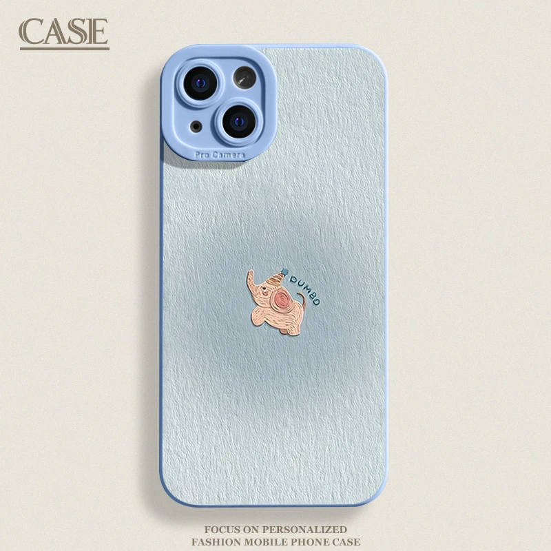 油画小象瞳影适用iPhone16ProMax手机壳15苹果14/13天使眼12/11软