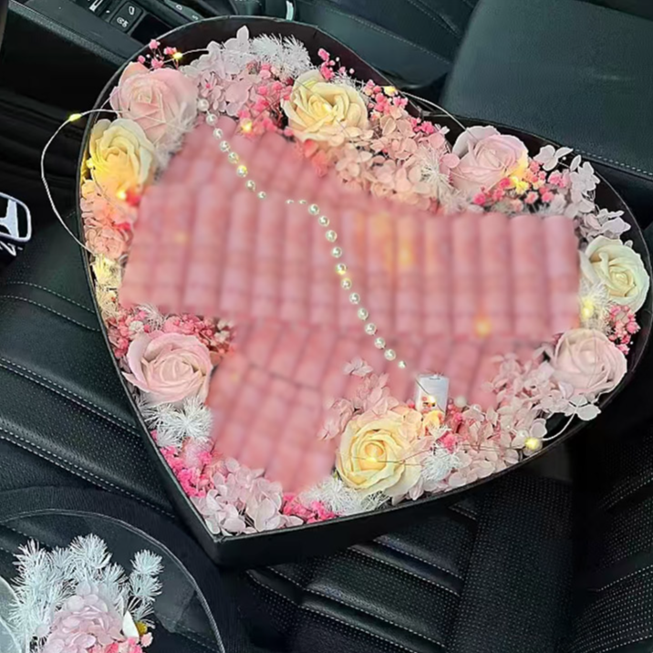 爱心礼盒装礼物礼品礼盒生日情人节送女友闺蜜手工diy创意礼物