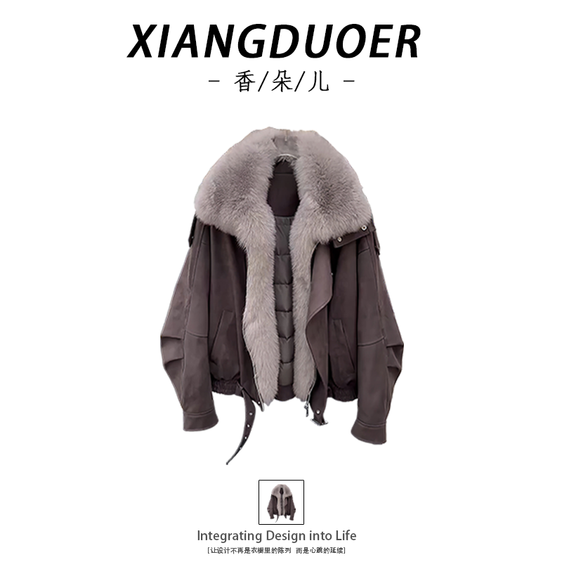 气质高级感加厚毛毛短外套女2026年冬季新款网红洋气流行爆款棉服