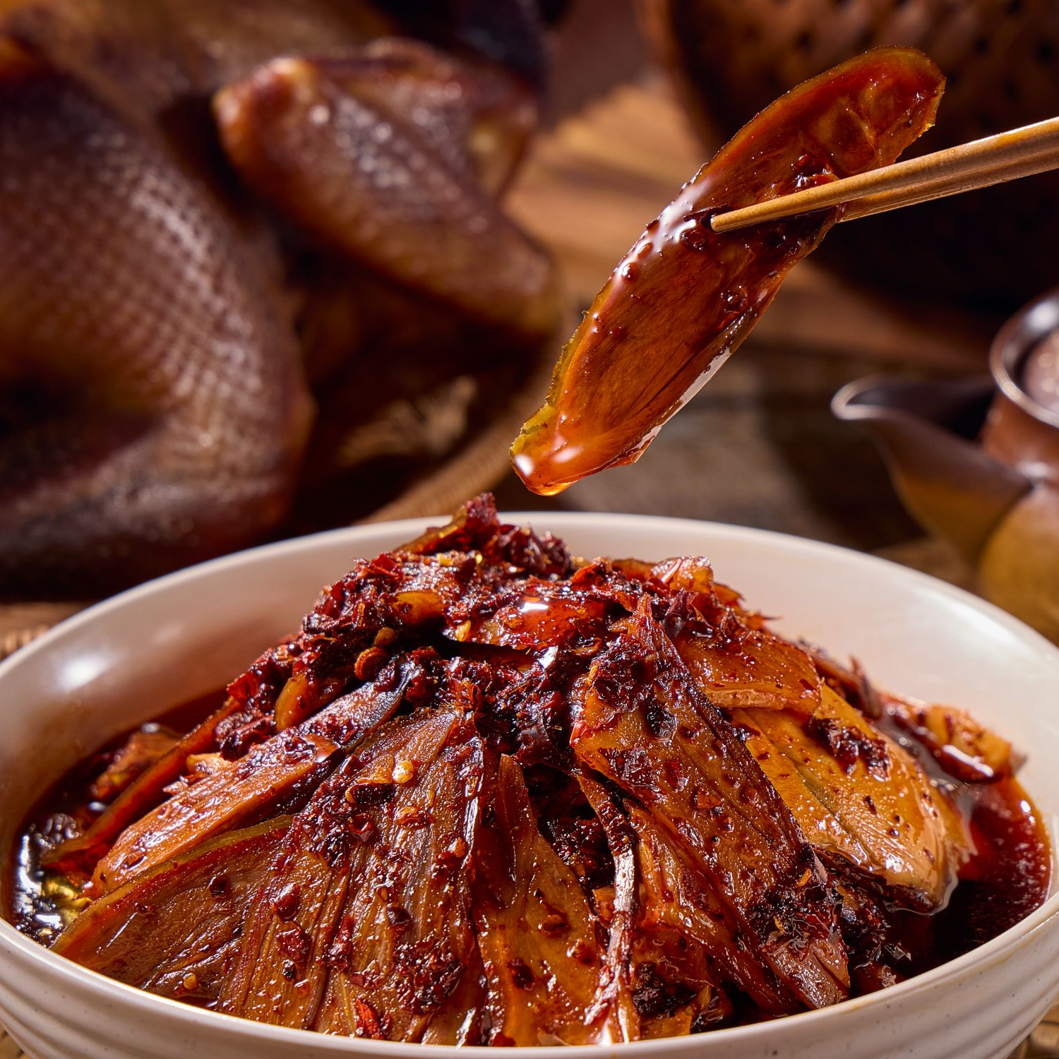 （农村散养10个月土鸡麻辣鸡）皮薄肉香有嚼劲